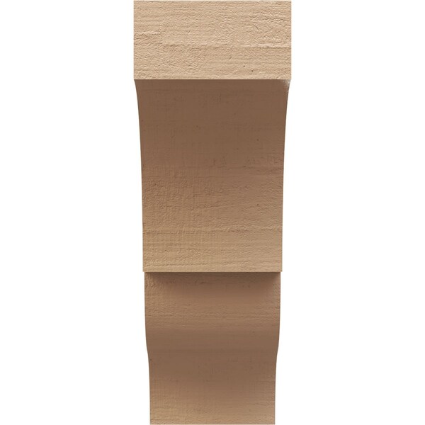 6in. W X 12in. D X 18in. H Series 2  Asheboro Rough Cedar Woodgrain TimberThane Corbel, Primed Tan